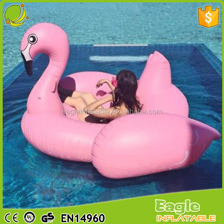 swimming  Inflatable Pink Flamingo pool float plastic water raft Adult Sized outdoor Pool floating Toy