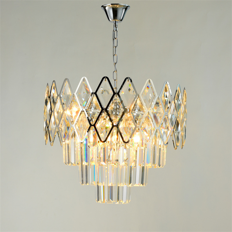 Crystal Chandelier Raindrop Modern Island Pendant Light Gold Linear Hanging Ceiling Lamp Fixture for Kitchen Island