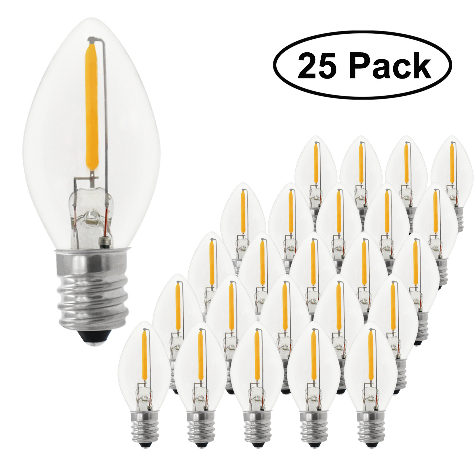 C7 Led Filament Bulb Edison Lamp Indoor Decoration Lighting E12 0.6W Filament led Bulb