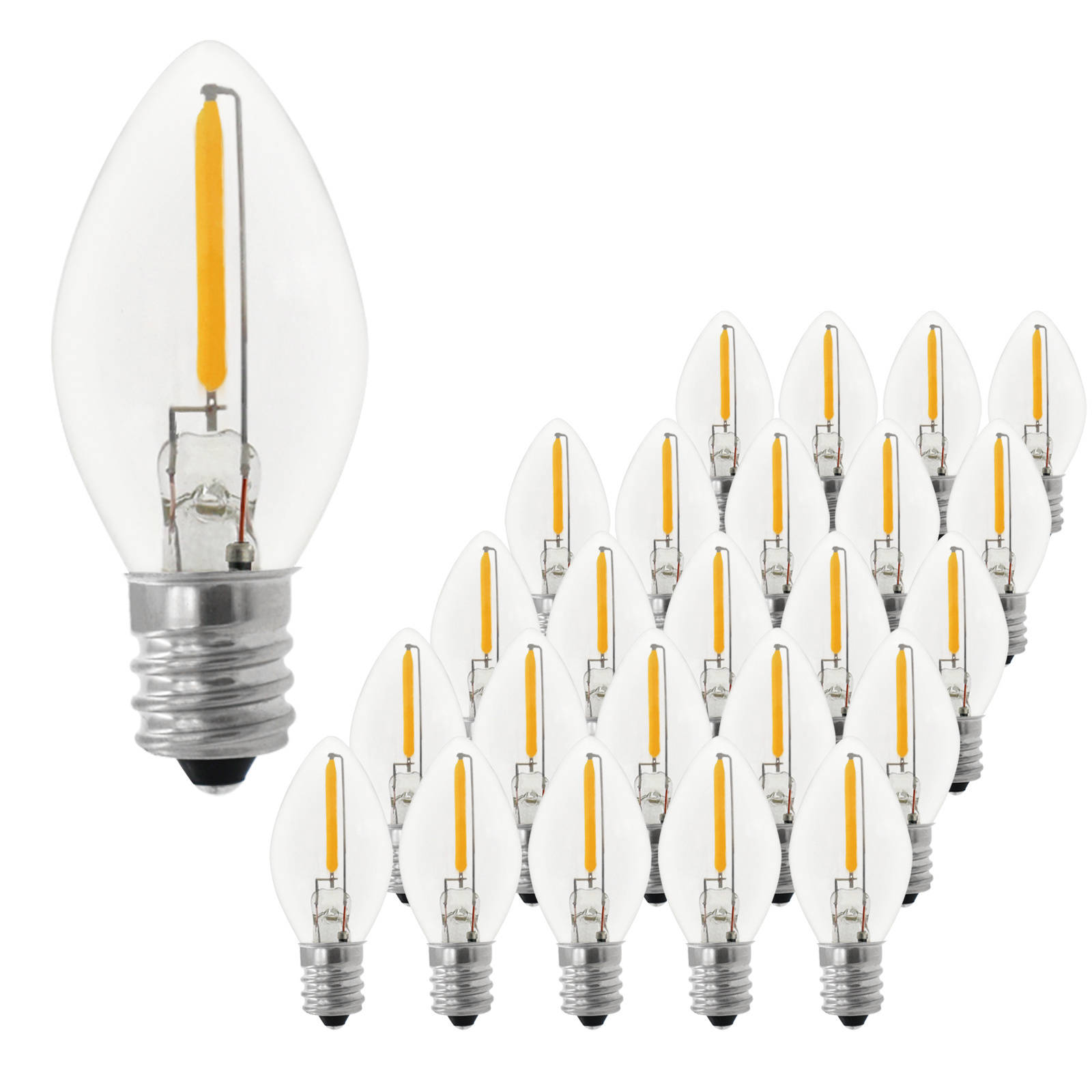 C7 Led Filament Bulb Edison Lamp Indoor Decoration Lighting E12 0.6W Filament led Bulb