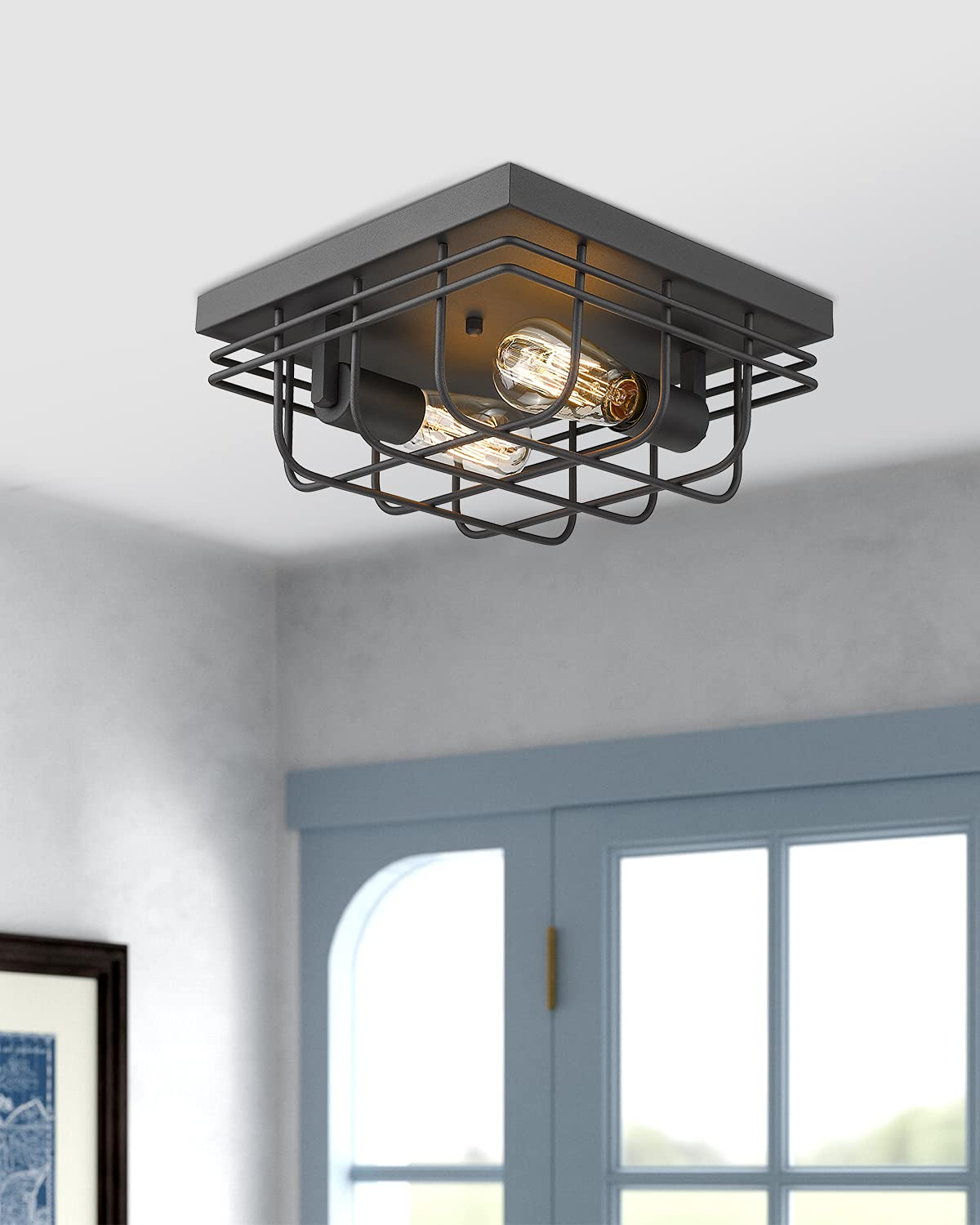 Farmhouse Style Indoor ceiling chandelier bedroom living room double lamp holder ceiling chandelier light