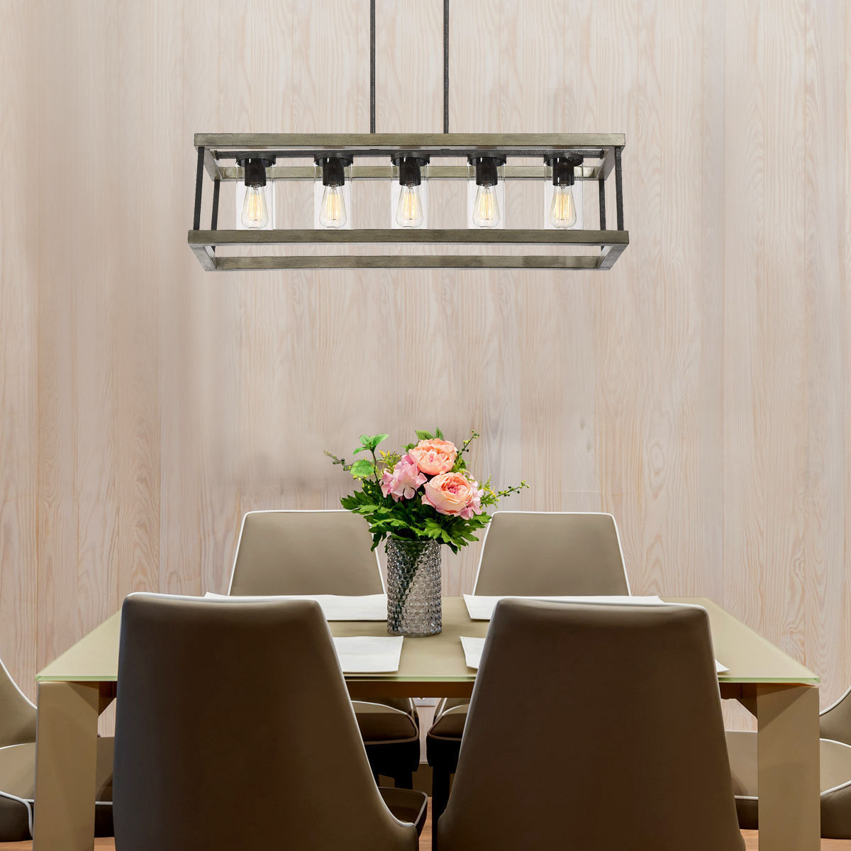 5 bulbs indoor lighting big nordic pendant light industrial modern chandeliers for home restaurant bar chandelier modern