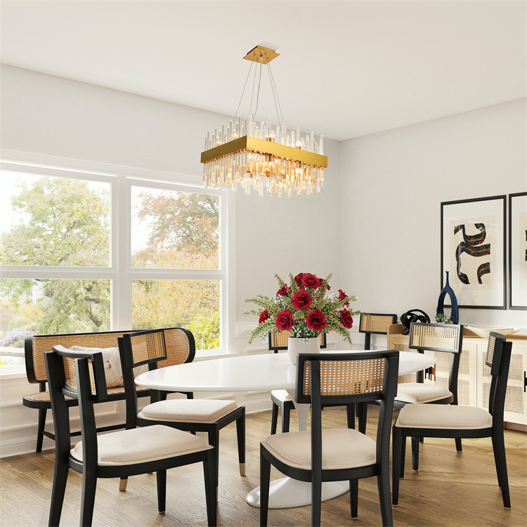 Dining Room Lighting Fixture Hanging Gold Luxury Lighting Fixtures Crystal Pendant Lights Steel Chandeliers And Lamps