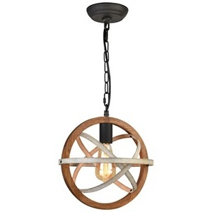 Popular circle pendant light modern large wooden round rustic high ceiling wood chandeliers room living room vintage wood light