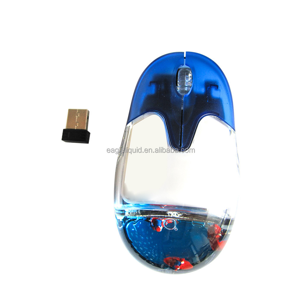 Novelty computer mouse with custom logo Computer Mini Aqua Liquid USB Optical Mouse with Customized Floater