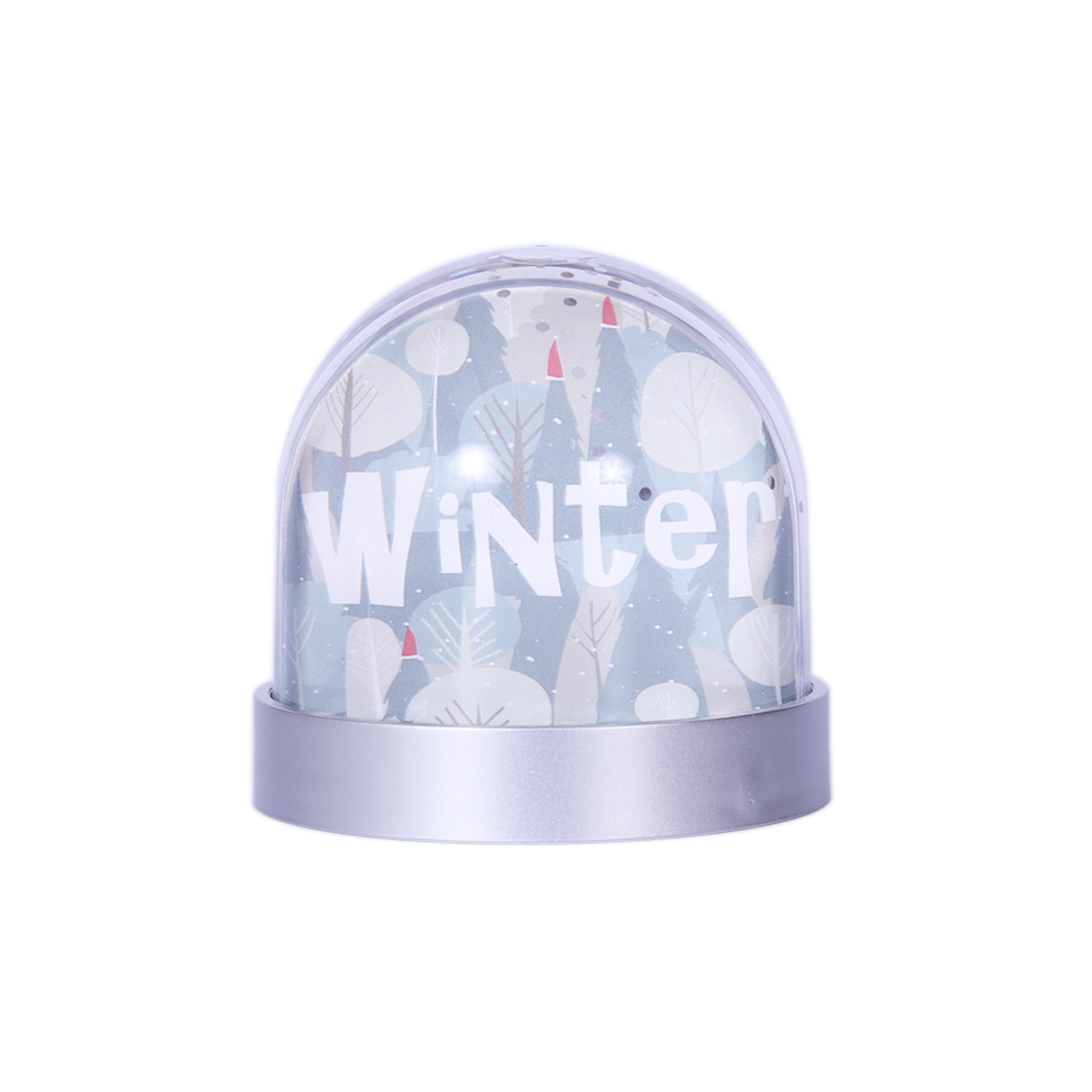 Customized Souvenir Picture Water Dome 80mm Plastic Picture Photo Frame Snow Globe with Photo Insert