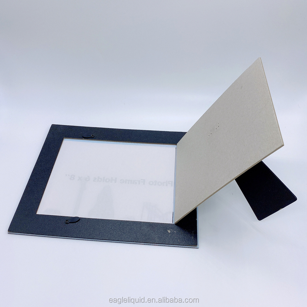 6 inches custom UV print acrylic plastic back holder stand up paper clapboard cardboard paper folding photo frame