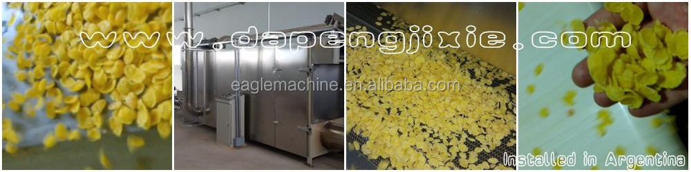 Jinan eagle breakfast cereals corn flakes snack food making machine