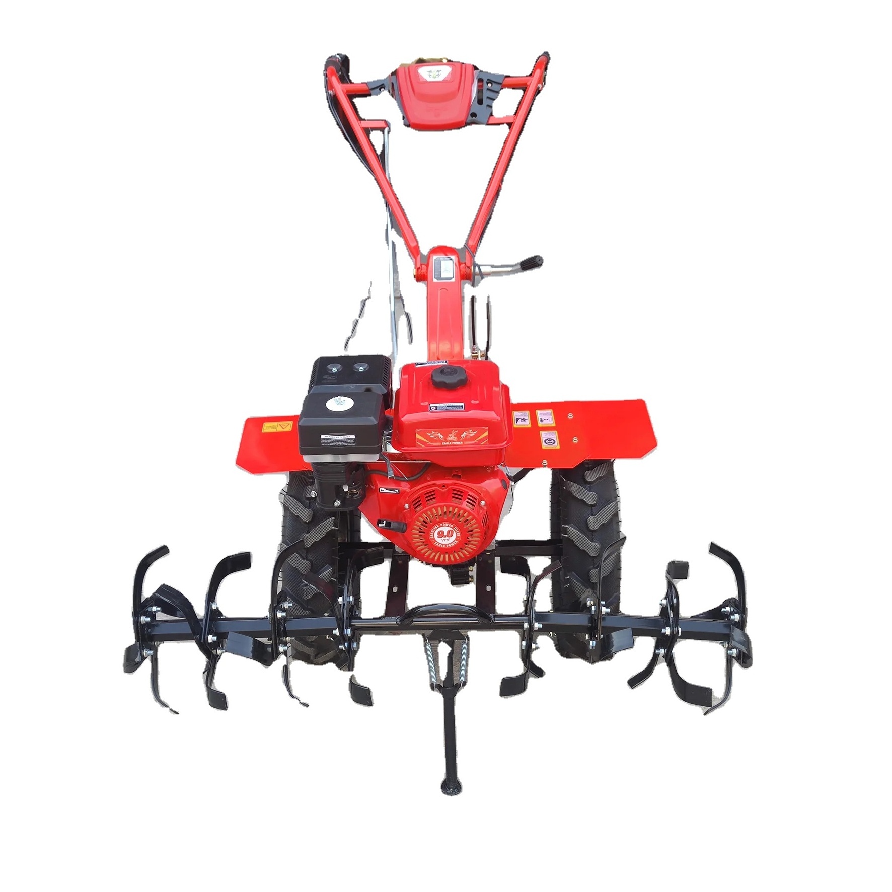 Top Rank Professional Agricultural Farm Use Machine Cultivation Land Rotary Gasoline 9HP Mini Power Tiller Hoe Cultivator