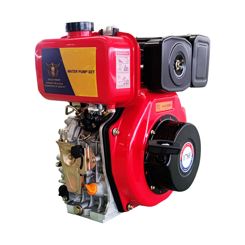 Hot sale 9hp 178F 9KW 3600rpm keyway shaft air cooled single cylinder diesel engine