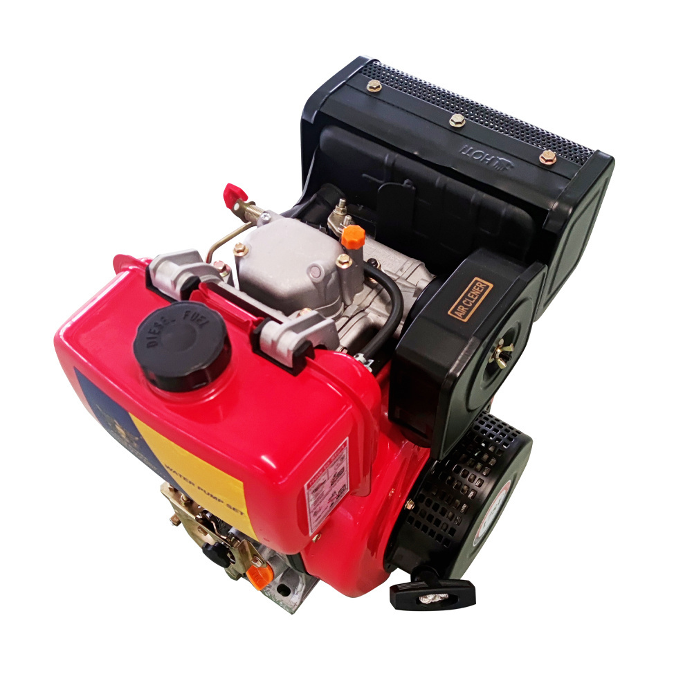 China Factory High quality 4HP 5HP 10HP 12HP single cylinder 4 stroke air-cooled small diesel engine with electric start motor