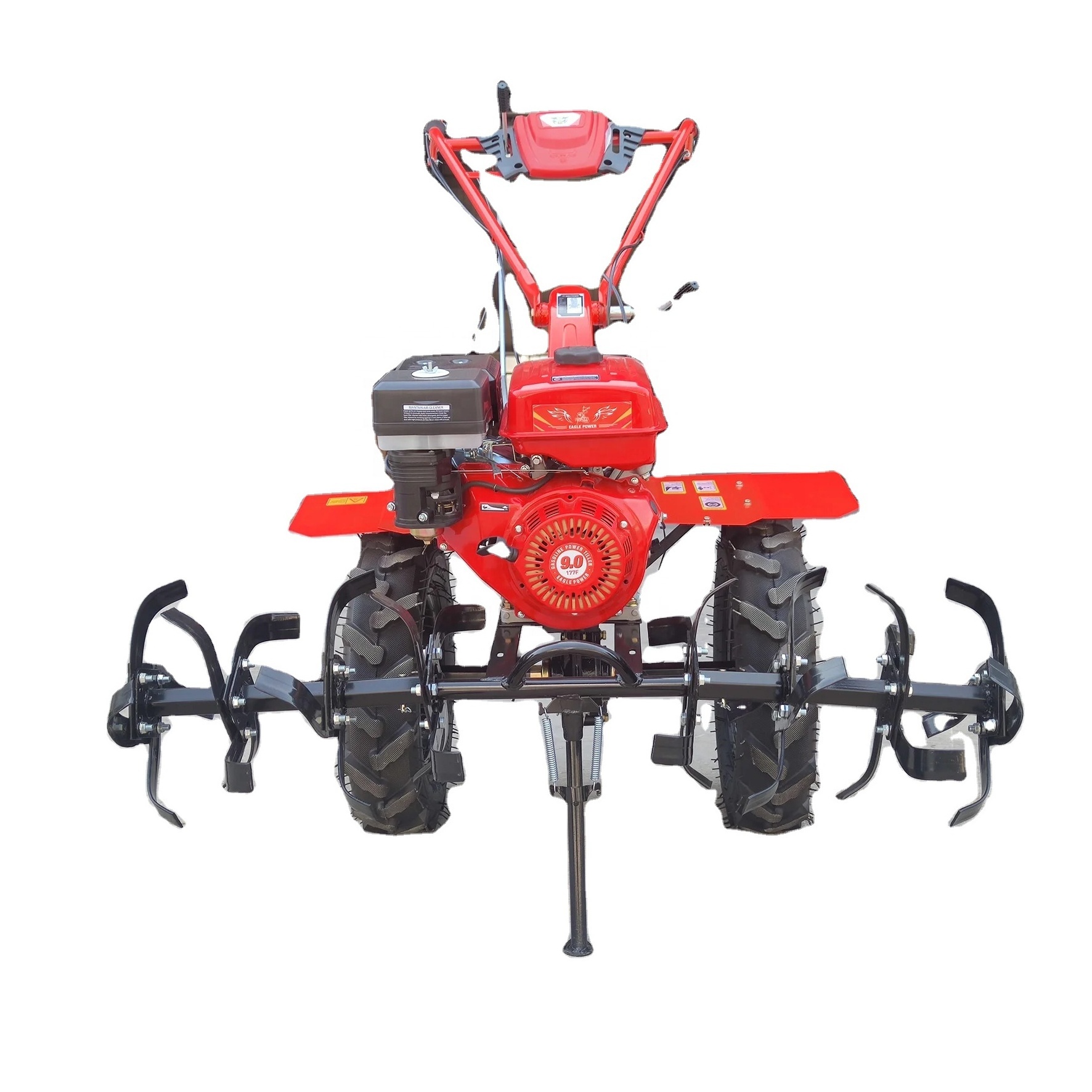 Top Rank Professional Agricultural Farm Use Machine Cultivation Land Rotary Gasoline 9HP Mini Power Tiller Hoe Cultivator