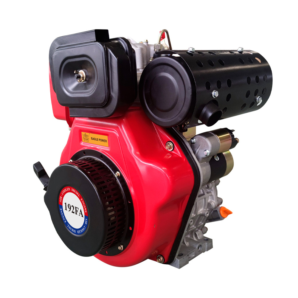 Diesel Engine Single Cylinder Vertical Air Cooled 4-stroke Direct Injection 186F192F Diesel Engine 10HP 13HP