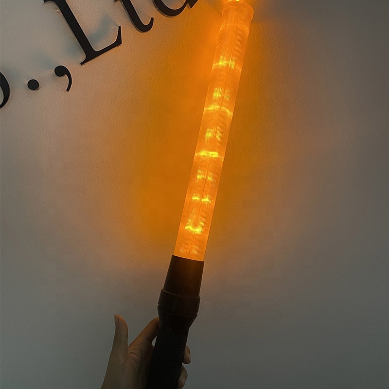 Yellow LED Traffic safety Baton wand