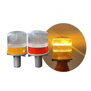 LED Flashing Solar Warning Beacon Light for Traffic Cone