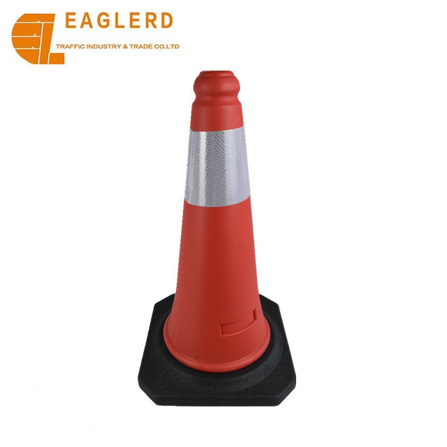 Reflective 50cm 75cm 100cm PE plastic traffic cone with reflectIve film road cone