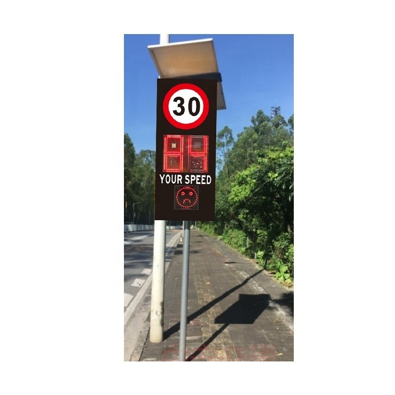 2 digits outdoor solar radar speed limited traffic sign