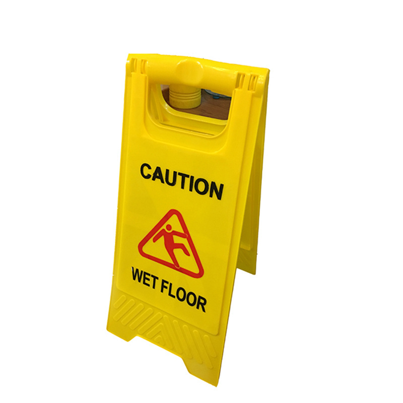 Customized yellow plastic Caution Board Caution Wet Floor Warning Sign