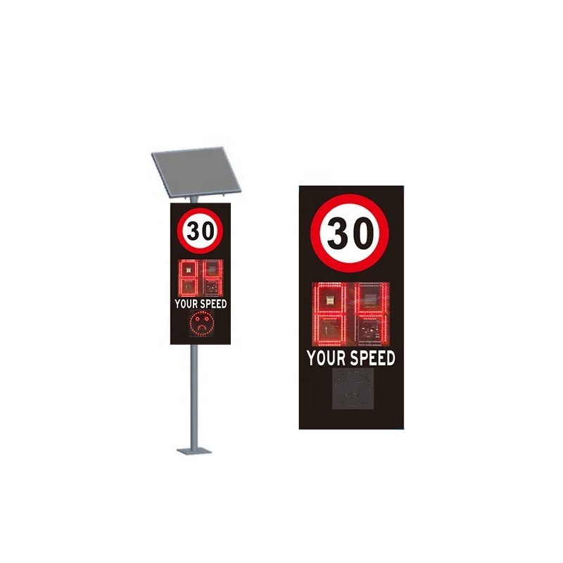 2 digits outdoor solar radar speed limited traffic sign