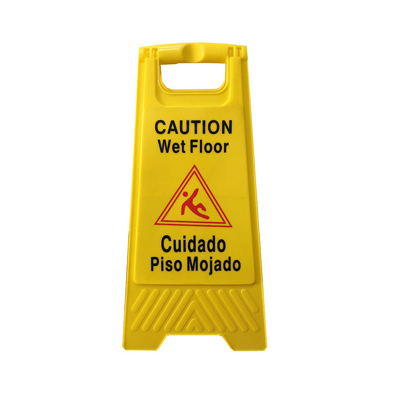 Customized yellow plastic Caution Board Caution Wet Floor Warning Sign