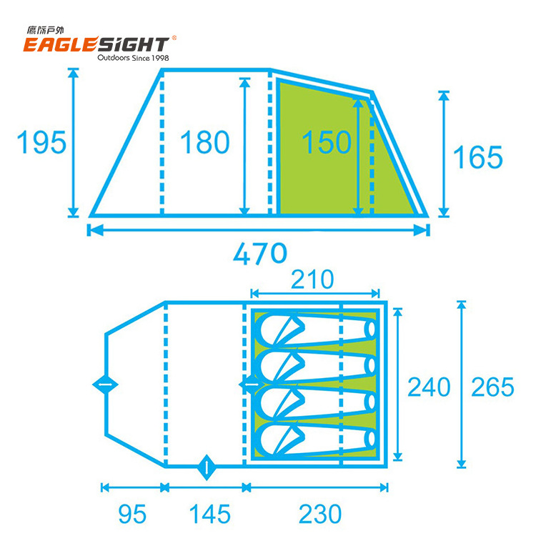 Outdoor 4 Person Big Inflatable Camping Tent inflatable tents for Event Large