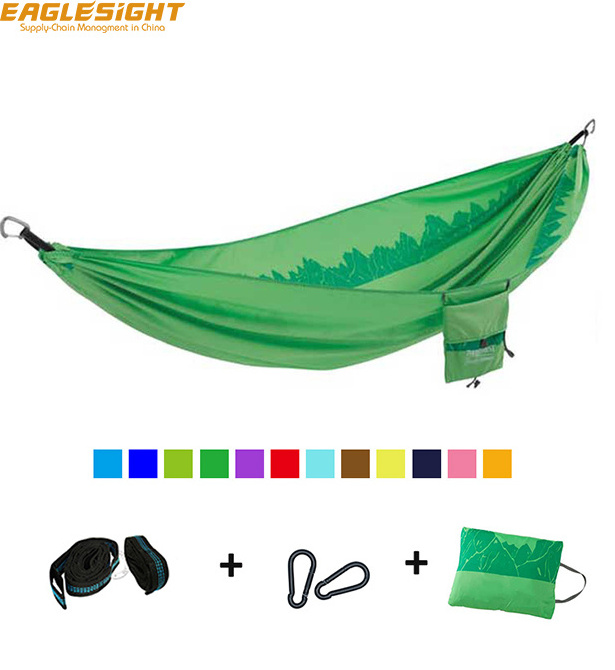 Parachute Nylon Ripstop Double Camping Hammock Freestanding Hammock for Outdoor Camping