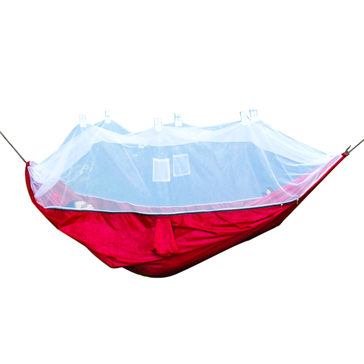 Summer Hanging Tree Hammock with Mosquito Net Heavy Duty Parachute Nylon Hammock with Bug Mesh for Outdoor Camping