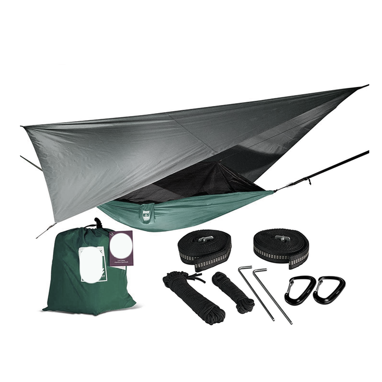 Shelter Tarp Hammock set Outdoor Leisure Hammock Tarp Suite Hammock with Bug Mesh and Tarp Tent