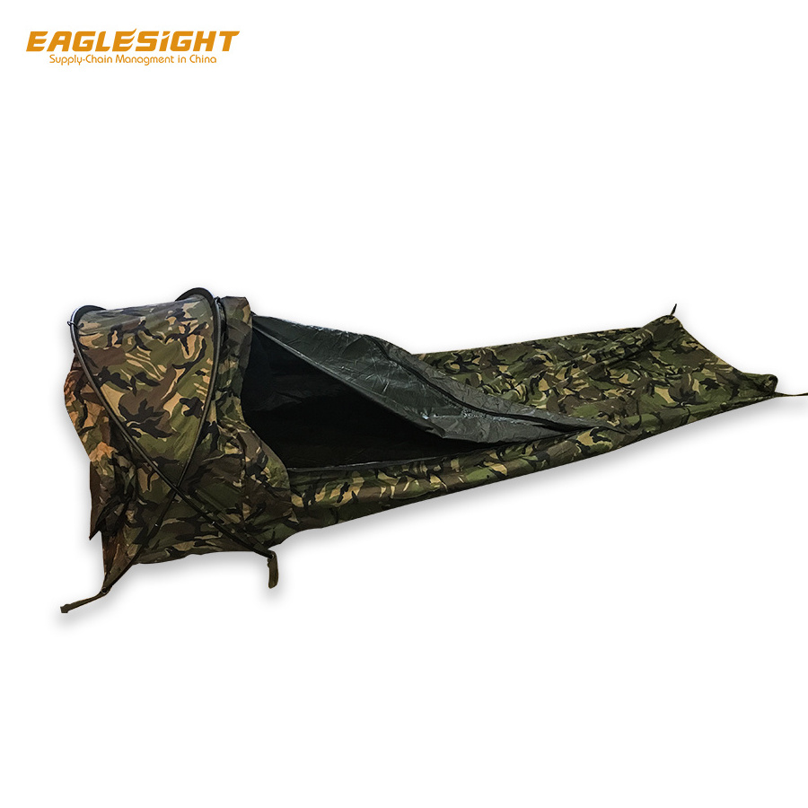 Light Weight 1 person  Waterproof Nylon Bivy Tent Ultralight Camouflage Waterproof Bivy Tent for Bike Trip, Hiking, Backpacking