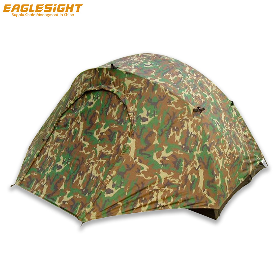 Camouflage Waterproof 2 Person Camping Tent 2 Man 4 Season Camouflage Tent for Backpacking Hiking Mountaineering Patrolling