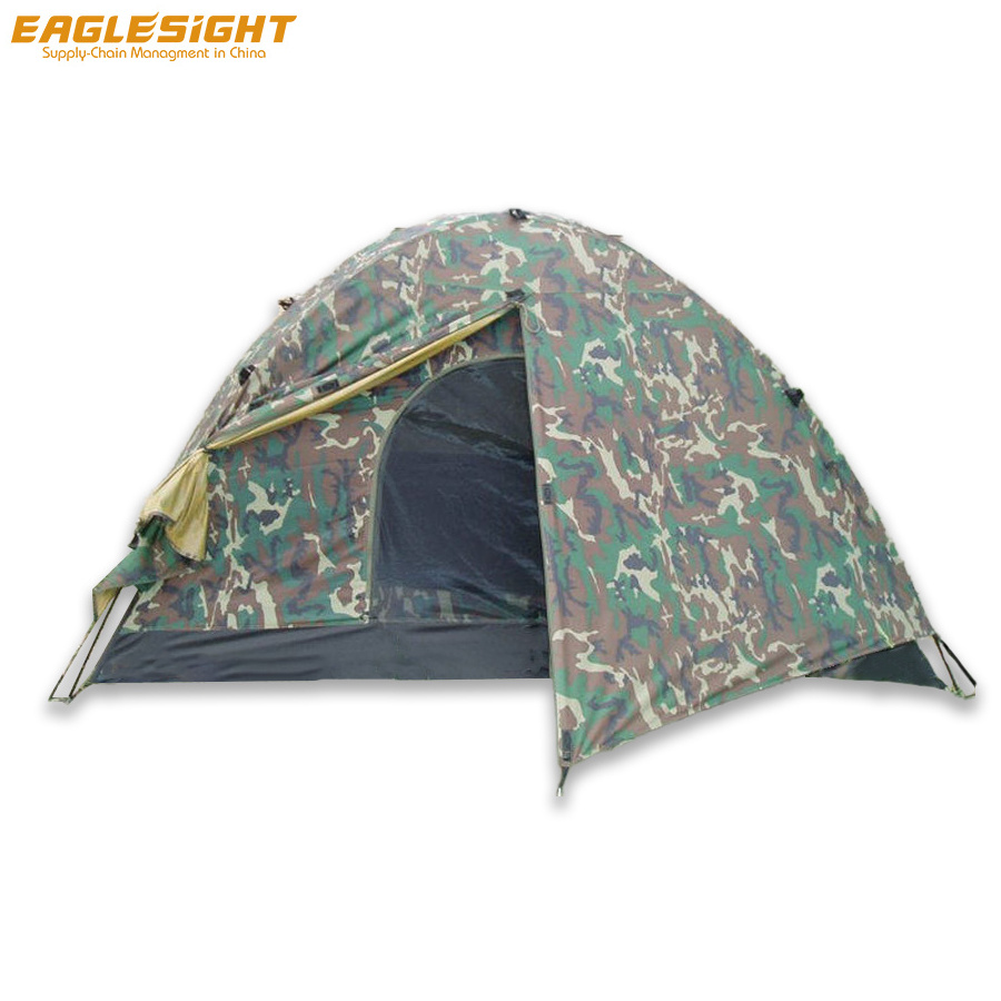 Camouflage Waterproof 2 Person Camping Tent 2 Man 4 Season Camouflage Tent for Backpacking Hiking Mountaineering Patrolling