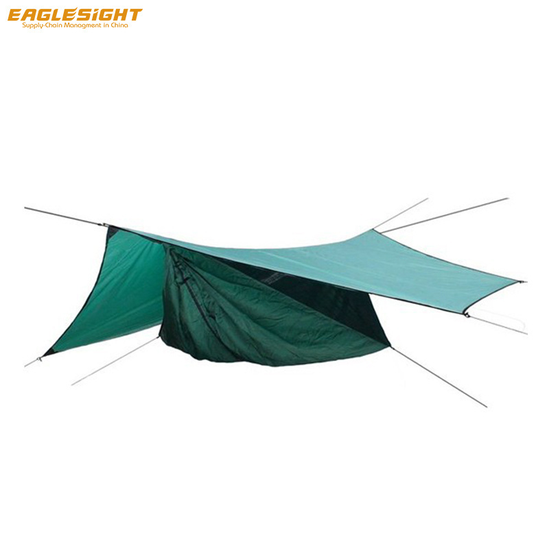 210T Nylon Hammock with Mosquito Net and Rain Fly Heavy Duty Hammock Parachute with Mosquito Net