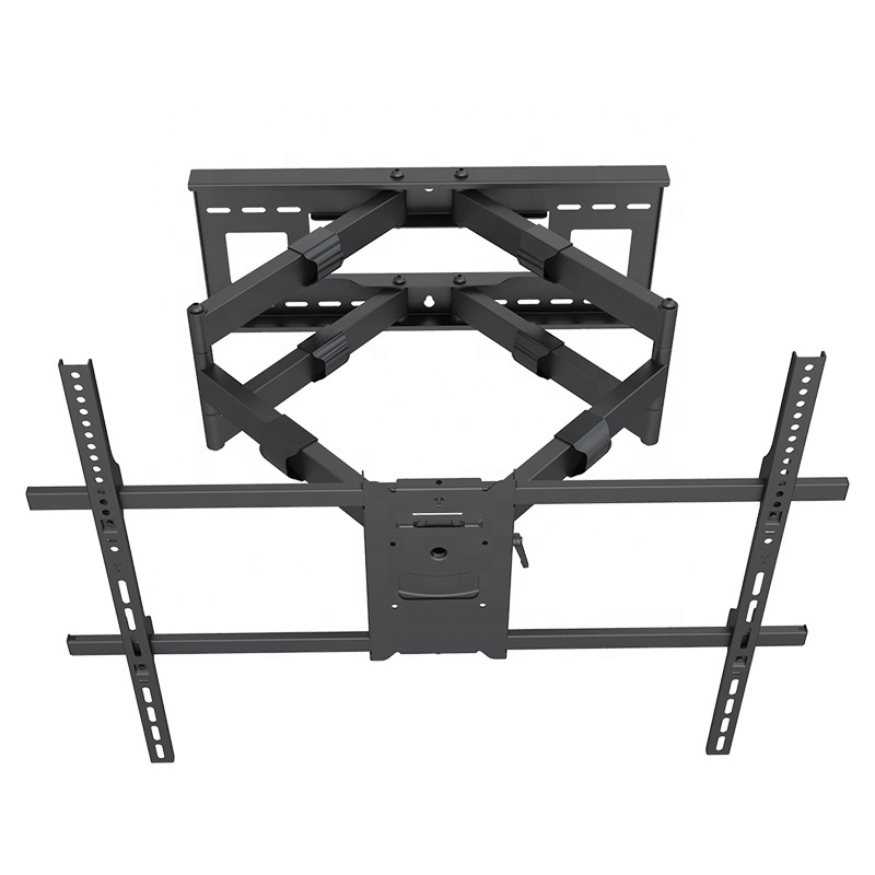 Universal led extendable arm,full motion long tv arm,flexible dual arm tv wall mount bracket