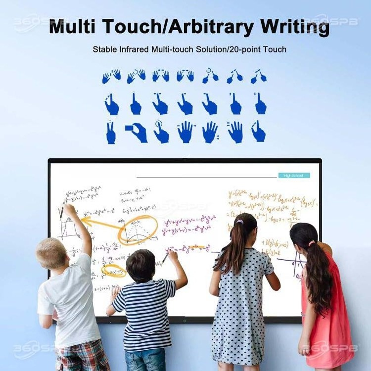 360SPB IIW98A Portable Smart Board Interactive Whiteboard 98 Inch Interactive Boards For Schools Classroom Meeting Room