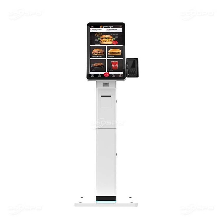 360SPB SFP23A Touch Screen Self Service Kiosk Stand Free Standing Kiosk Self Service For Retail Ordering Payment Kiosk