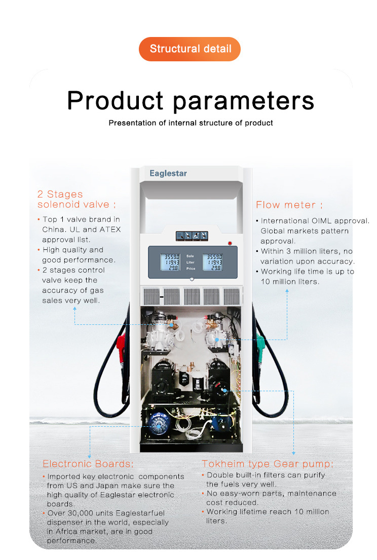 EG3 Fuel Dispenser Price Manufacturer Provide Gas Station Fuel Pump Machine in South Africa Petrol Pump Machine Price