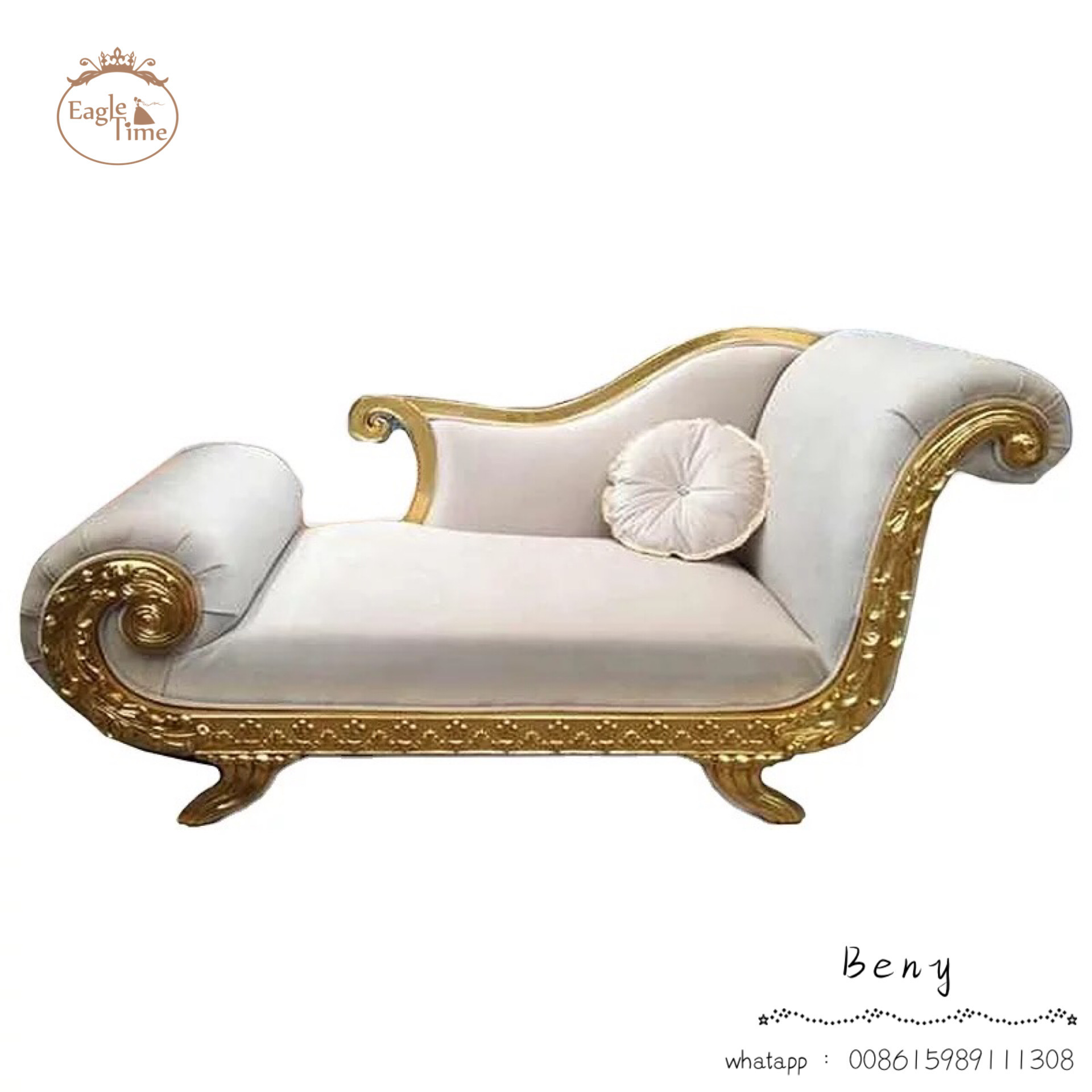 Luxury Living Room King Throne Golden Groom And Bride Wedding Party Hotel Sofa Chair