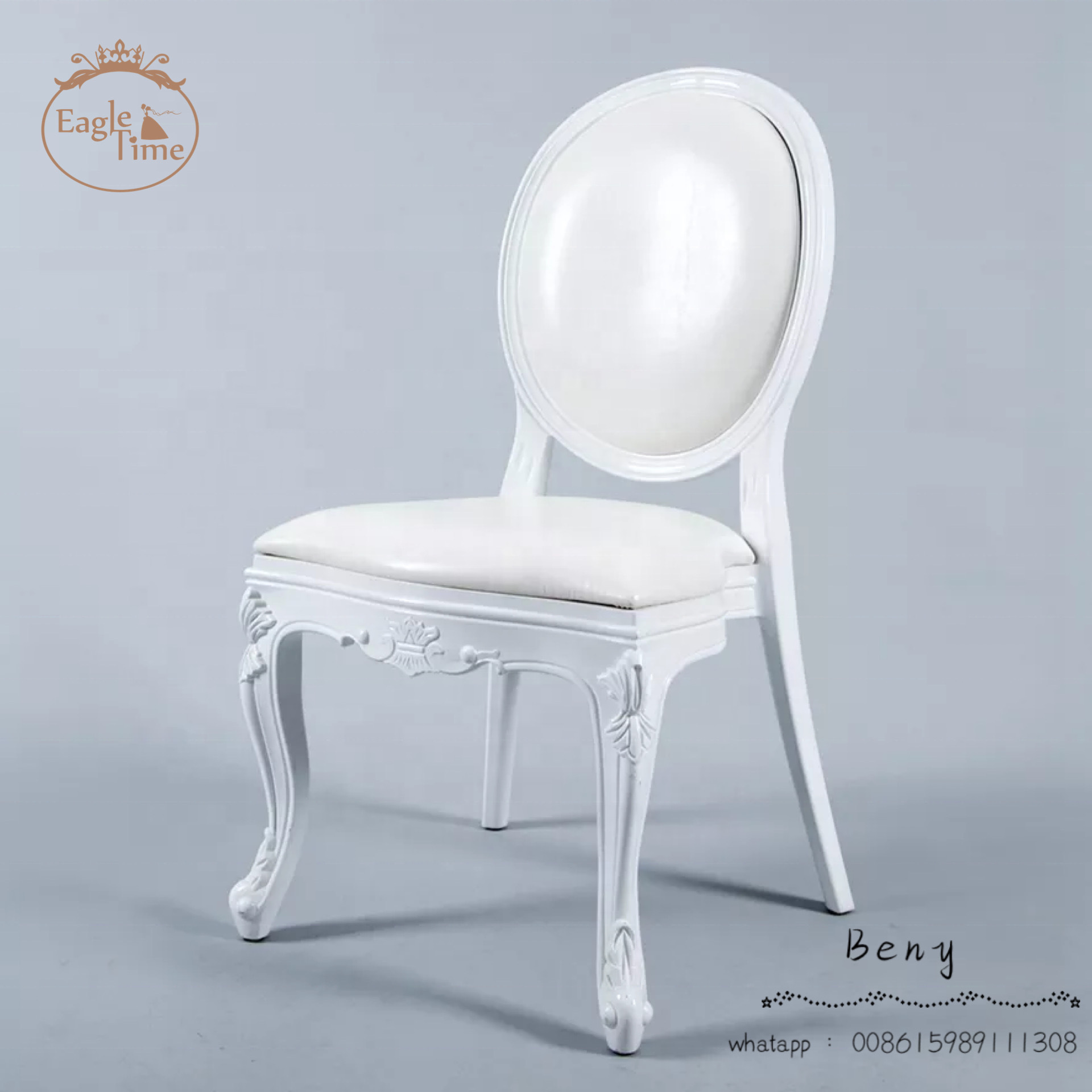 Stackable Louis Resin Dining Chair American Home Wedding Hotel Banquet Stacked Louis Chair