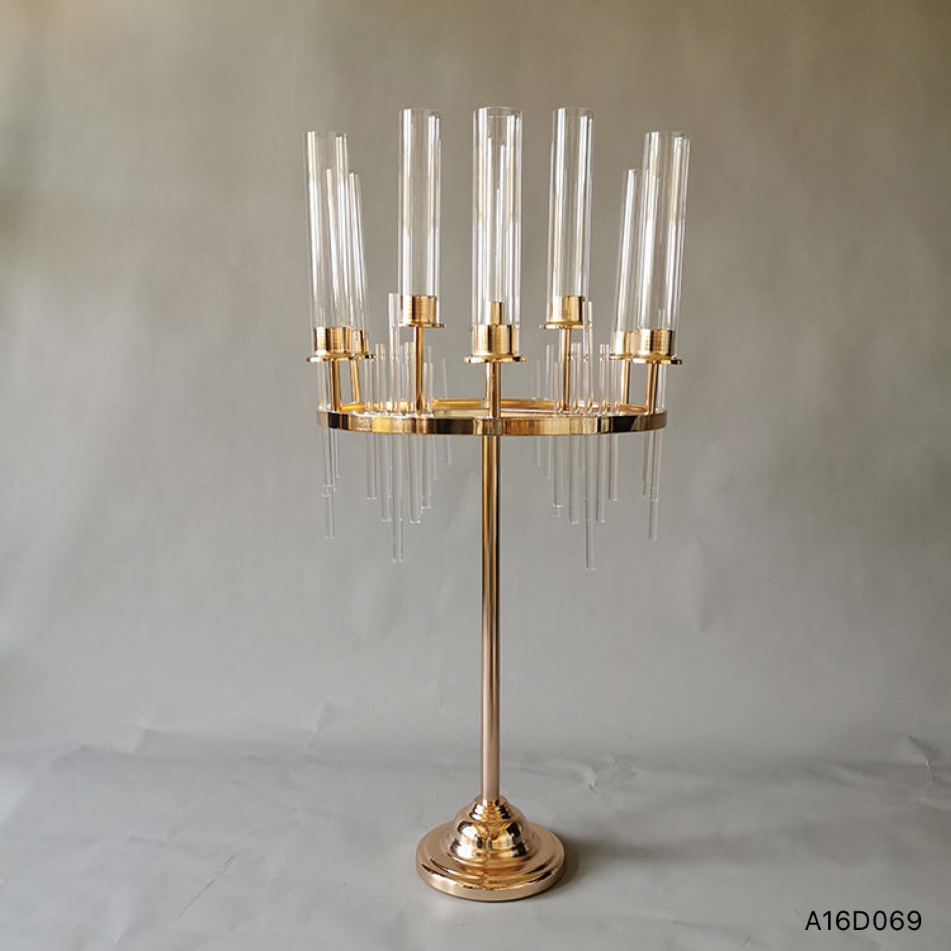 Metal 9 Arms Candlestick Banquet Party Event Decoration Candle Holders Wedding Table Centerpieces