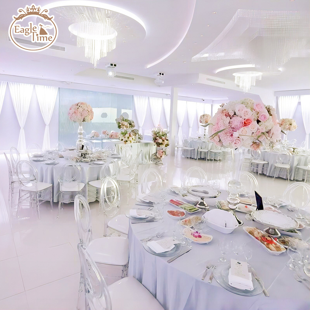 High Quality Clear Crystal Acrylic Plastic Resin Transparent Event Tiffany Chiavari Phoenix Chairs For Wedding