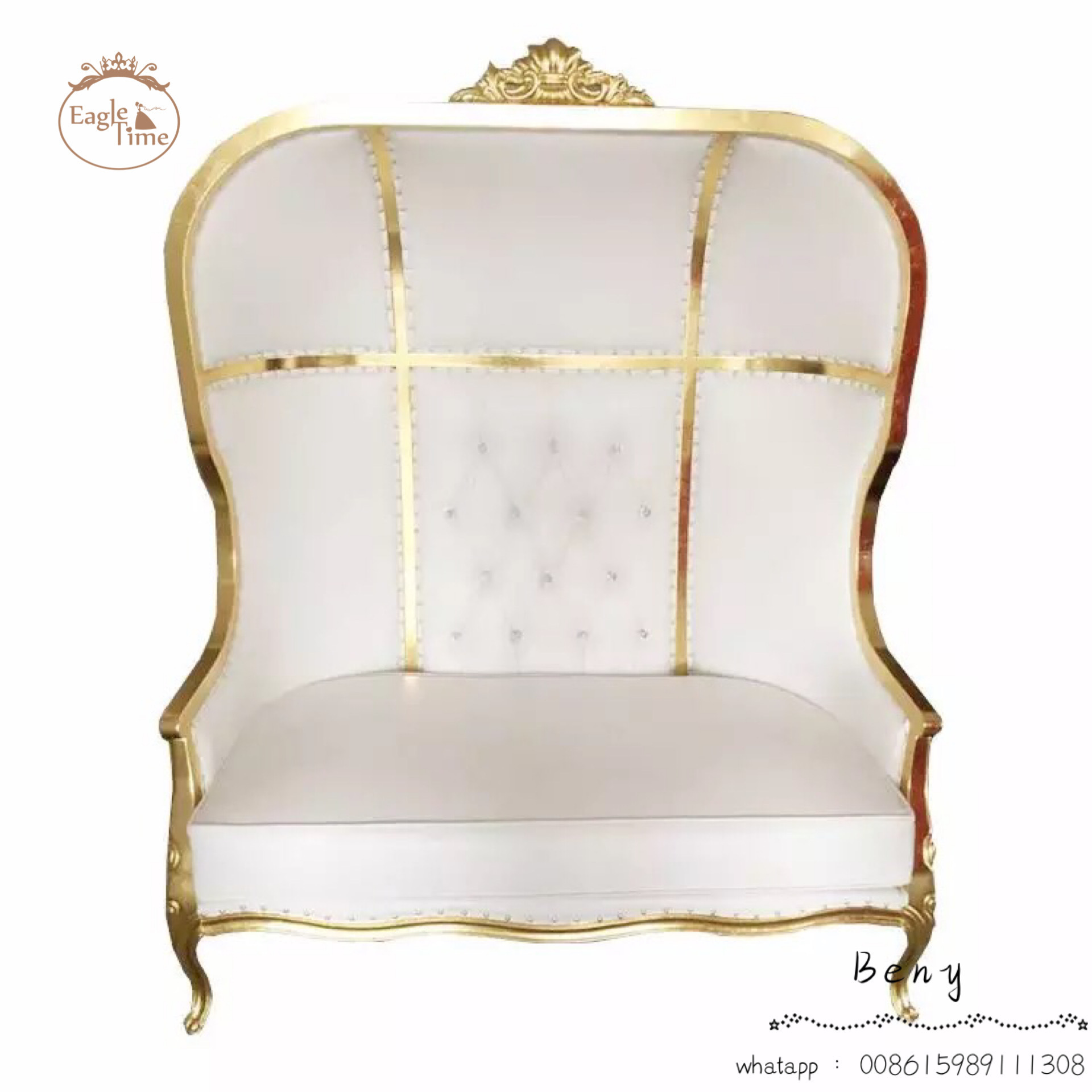 European Style Hotel Wedding Event Party Wooden Bird Cage Leisure Throne Sofa Chair