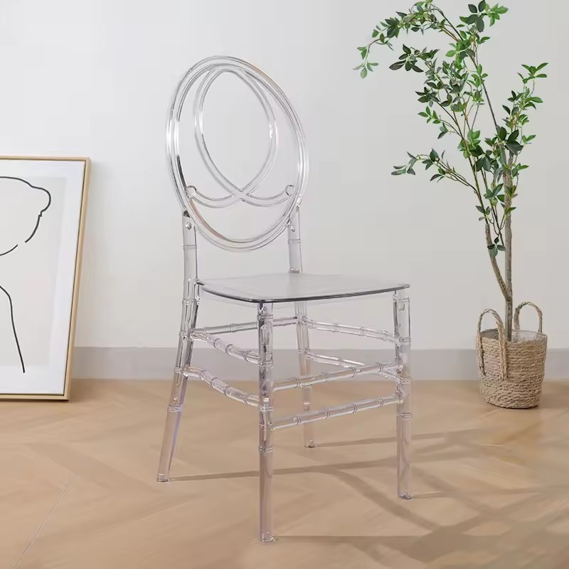 Modern Transparent Clear Crystal Wedding Chair for Dining and Outdoor Events Designed for Banquets Hotel Parties by Factory