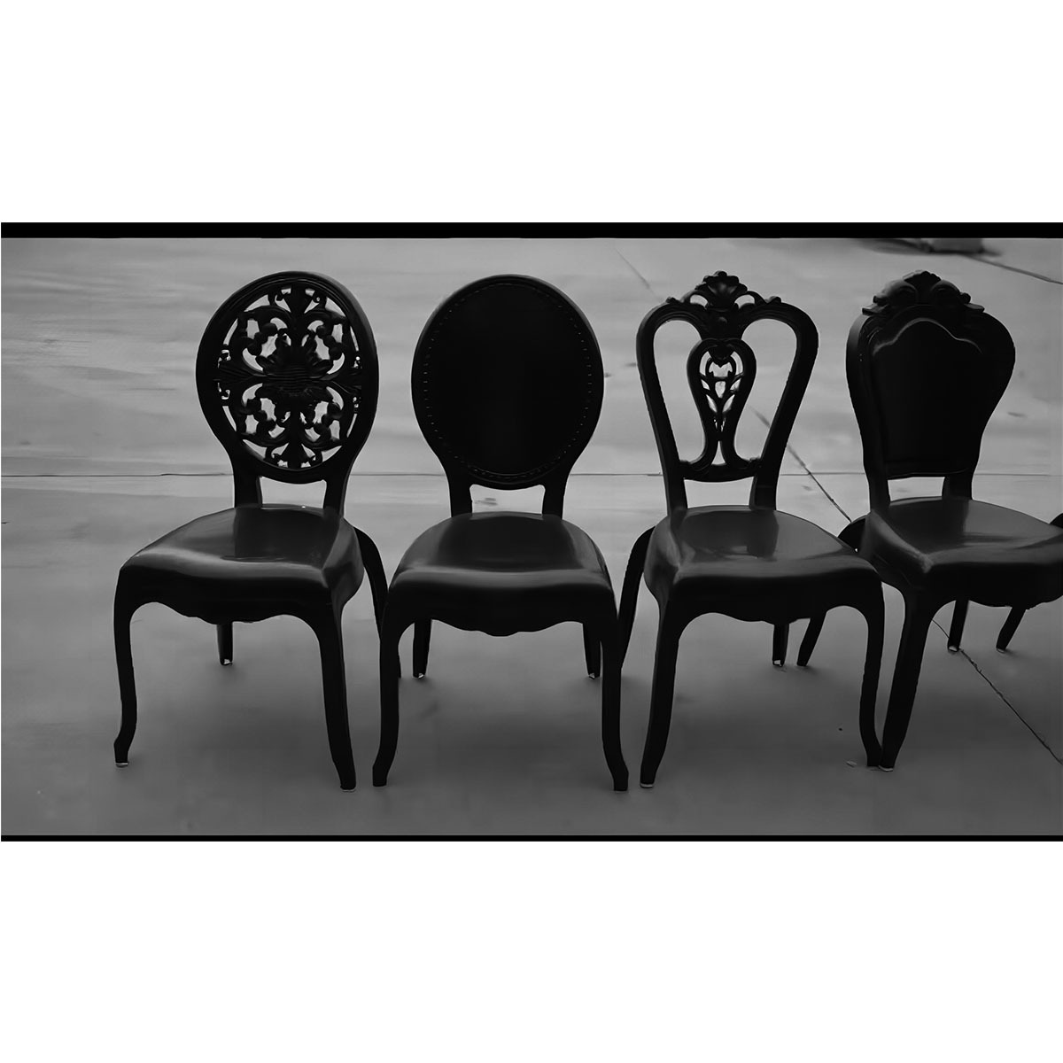 Hot Selling Plastic Wedding Banquet Hotel Event Party Black White Plastic Chair