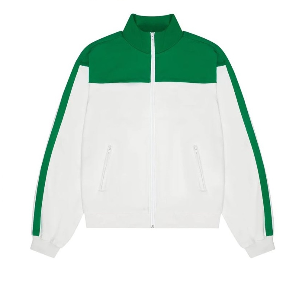 White & Green Men Sports Zipped Warm Up Suit Tracksuit Brand New Soft Comfortable Breathable Tracksuit Set tracksuits for men