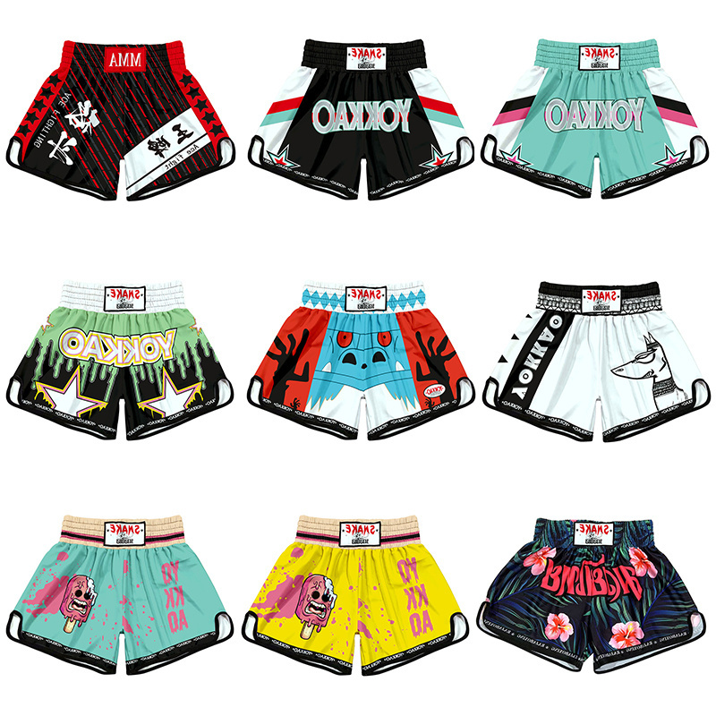 Custom Muay Thai Shorts Gladiator MMA Kickboxing Fight Atacado UFC men's compression sublimation muay thai shorts for men