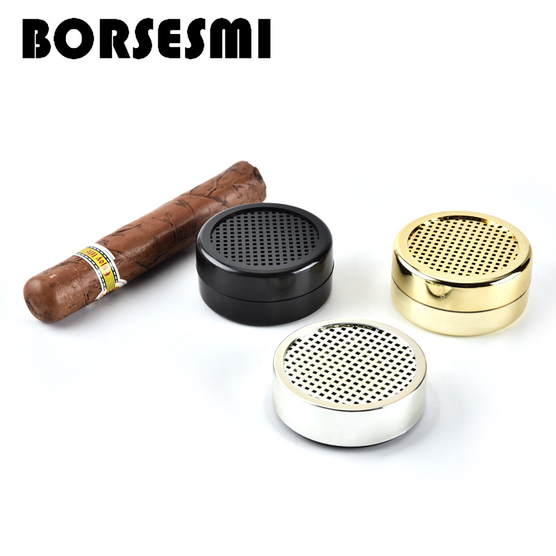 New Hydrating tobacco humidor cigar accessories plastic cigar case gift 55mm smoker accessories Portable Cigar humidifier round