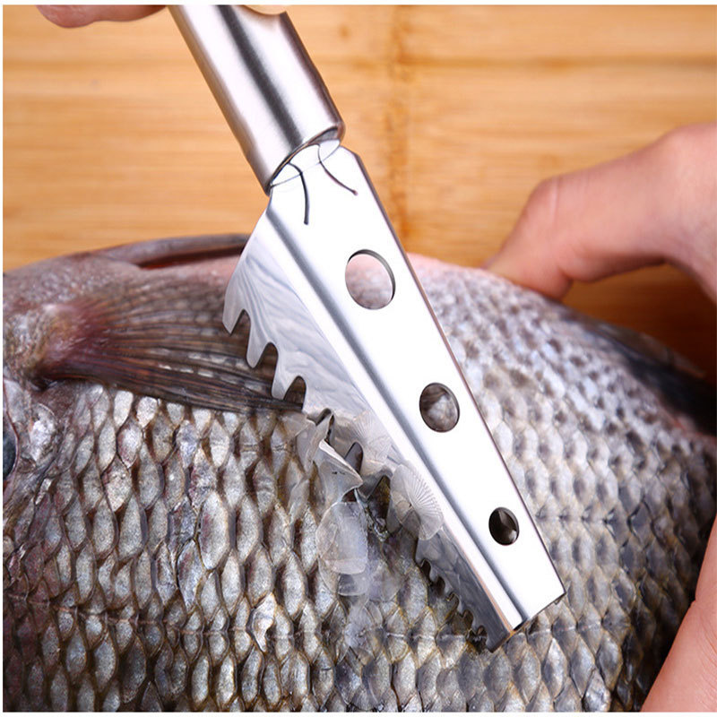 Professional Stainless steel Fish Skin peeler Fast Remove Kitchen Seafood Tool set Fish scale Scraper