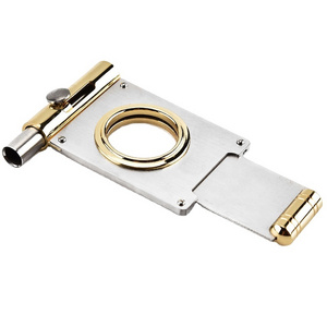 Hot selling cigar accessories 2 in 1 stainless steel cigar cutter with punch for cigar holder