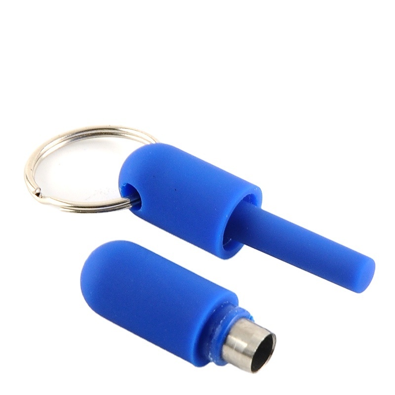 Top Latest cigar accessories plastic cigar punch for cutting drill hole with key chain