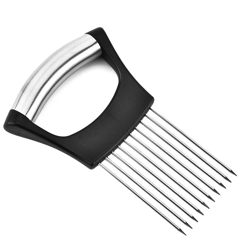 Factory Customized Metal Meat Tenderizer tool Kitchen accessories tool meat needle Latest Stainless steel onion holder slicer